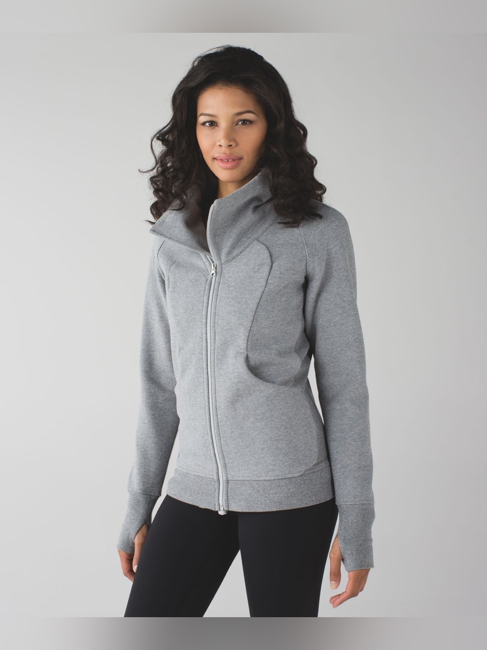 Lululemon Cozy Cuddle Up Jacket Heathered Medium Grey / Silver Spoon